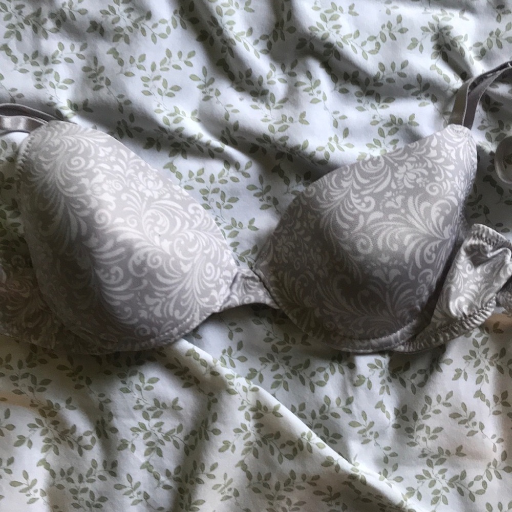 Grey and White Bra